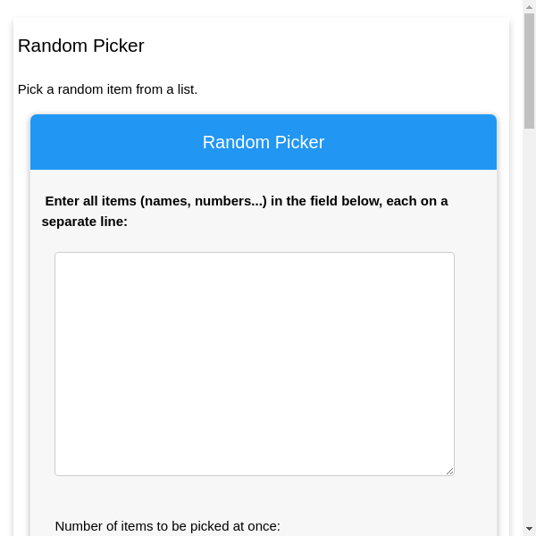 randomizer word picker